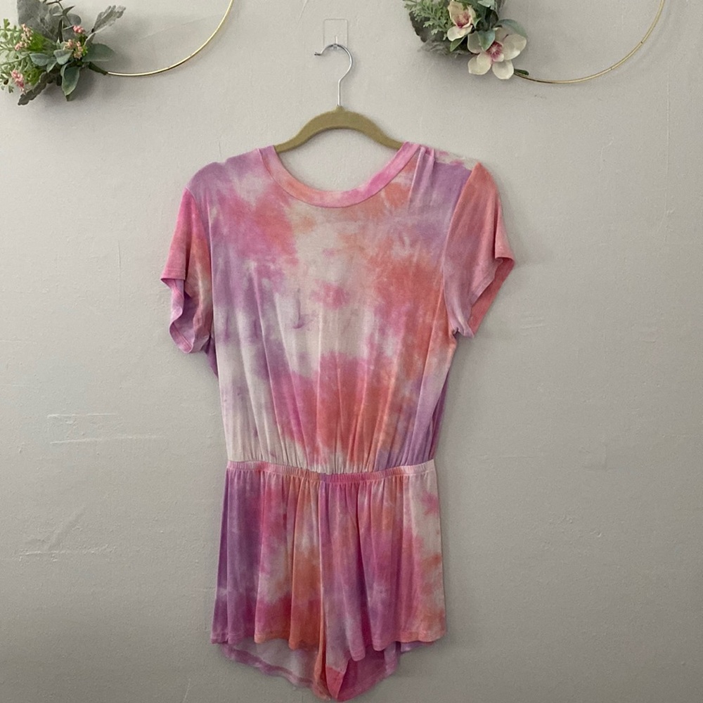 American apparel tie dye romper